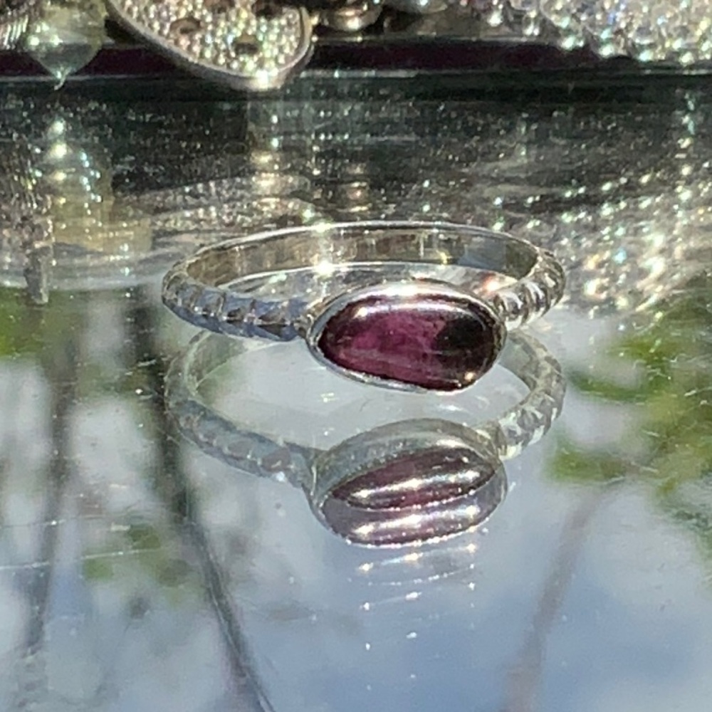 BOUTIQUE PINK TOURMALINE 925 STERLING SILVER RING6